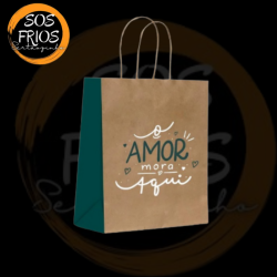 Sacola "Amor Mora Aqui" P,...