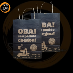 Sacola Kraft Delivery ''Oba...