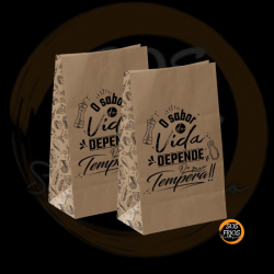 Saco Kraft "Sabor da Vida"