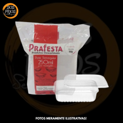 Pote Retangular 250ml C/Tpa...