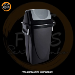Lixeira Plasutil 46L Preta