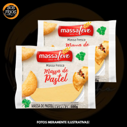 Massa Pastel Discão 500g...