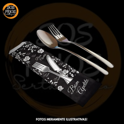 Porta Talher Preto Impresso...