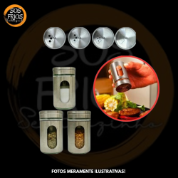 Porta Condimentos Aço Inox...