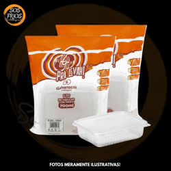 Pote retangular G302 700ml...