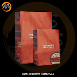 Saco Kraft Burguer Vermelho