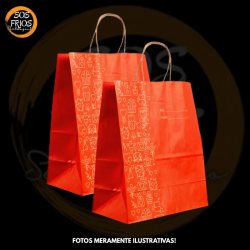 Sacola Kraft Presente Vermelha