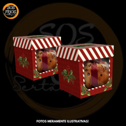 Caixa P/Panetone Vermelha -...