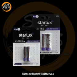Pilha Alcalina Starlux 2un