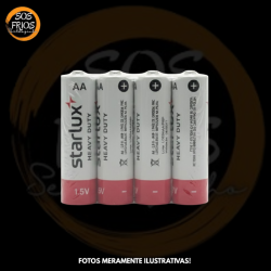 Pilha Starlux Zinco AA2