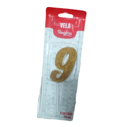 Vela pick Dourada Glitter...