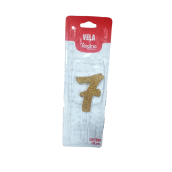Vela pick Dourada Glitter...