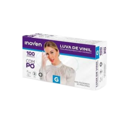 Luva vinil c/pó Inoven