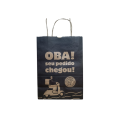 Sacola Kraft Delivery ''Oba...